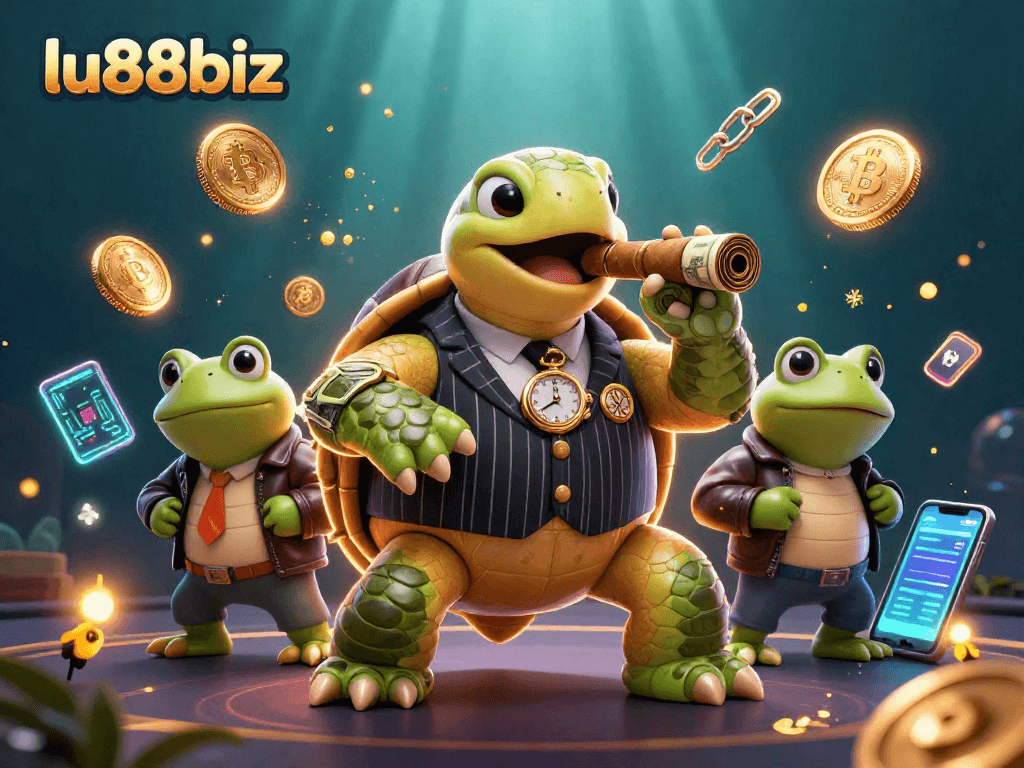 Experience thrilling gameplay at lu88biz with a dynamic character scene featuring casino elements.