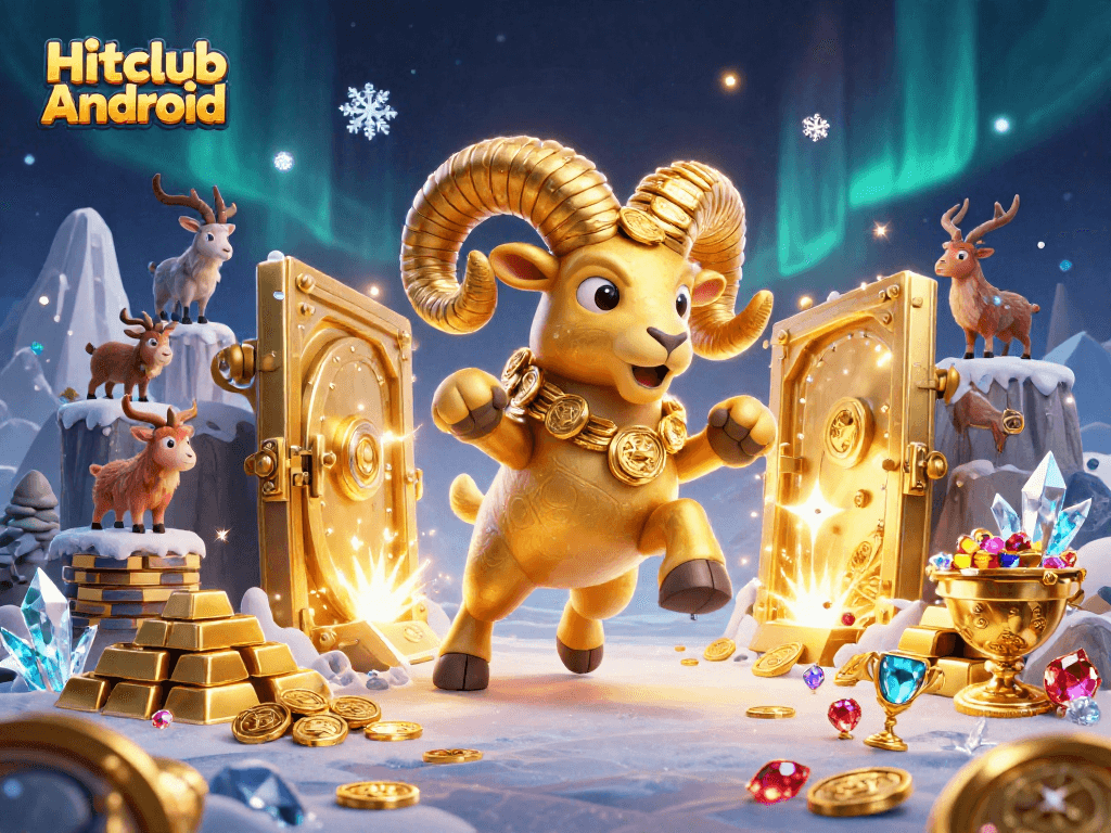 Engage in thrilling gameplay with Hitclub Android in a dynamic, treasure-filled scene.