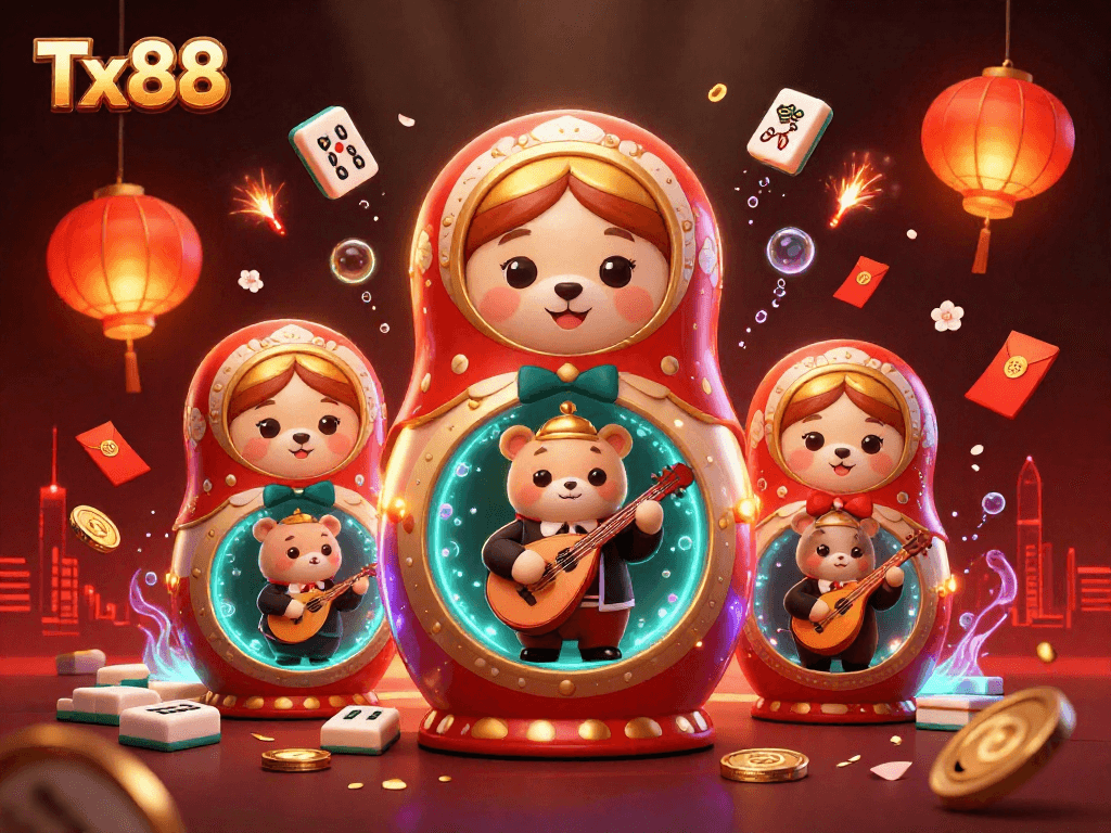 Experience Tx88's thrilling casino atmosphere with dynamic elements and 3D characters.