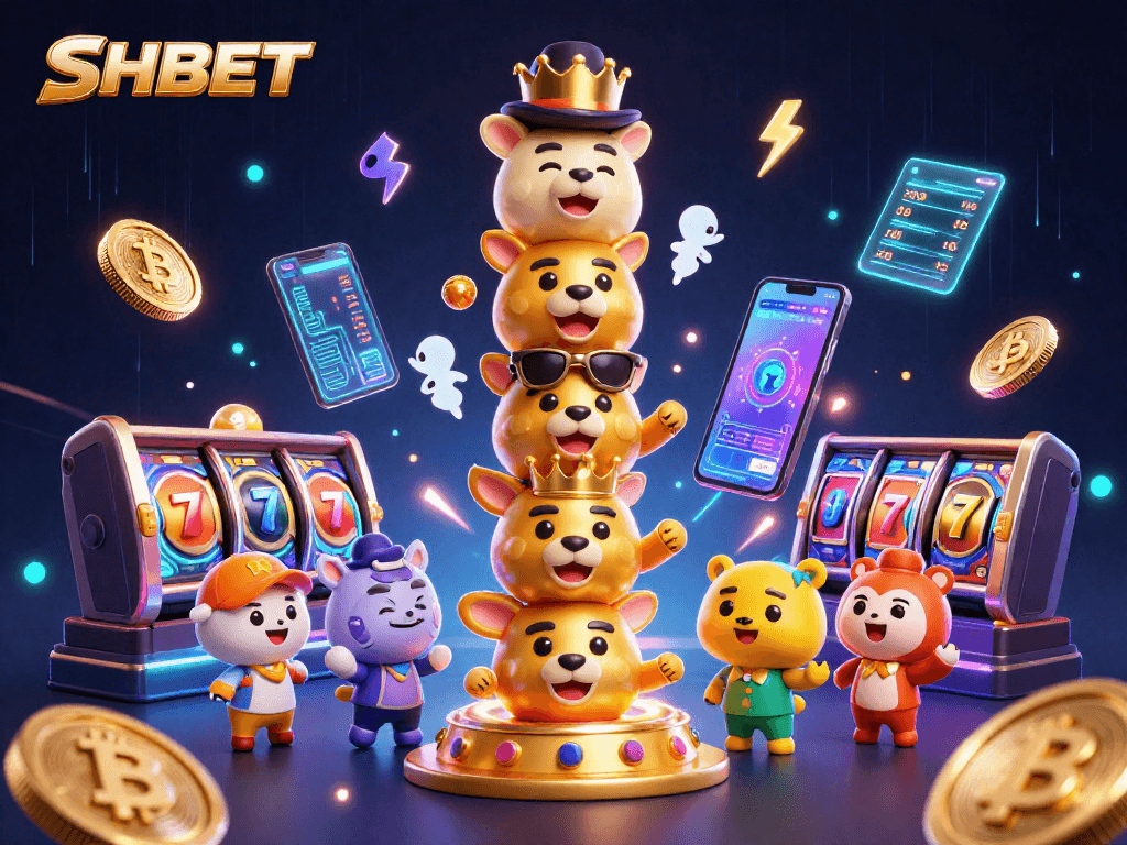 Experience excitement with SHBET's vibrant casino elements and sparkling digital treasures.