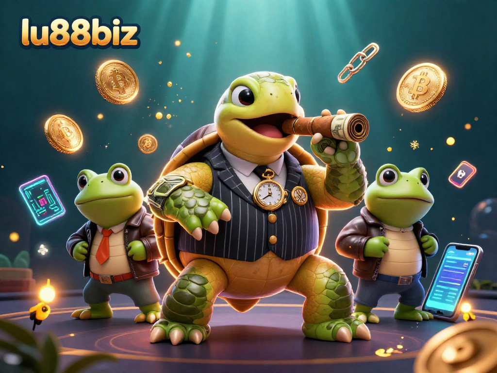 Experience thrilling gameplay at lu88biz with a dynamic character scene featuring casino elements.