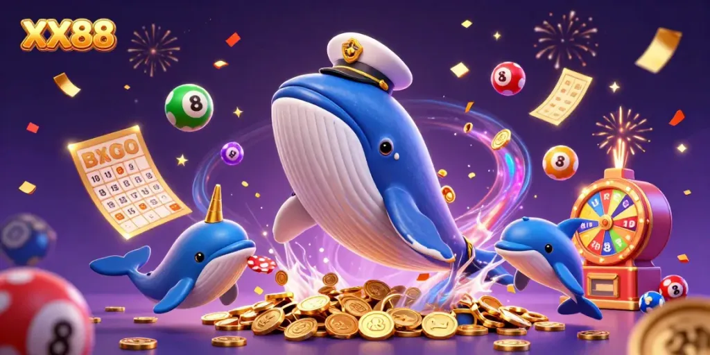 Experience exciting gameplay at XX88 with our vibrant casino illustration showcasing thrilling game elements.