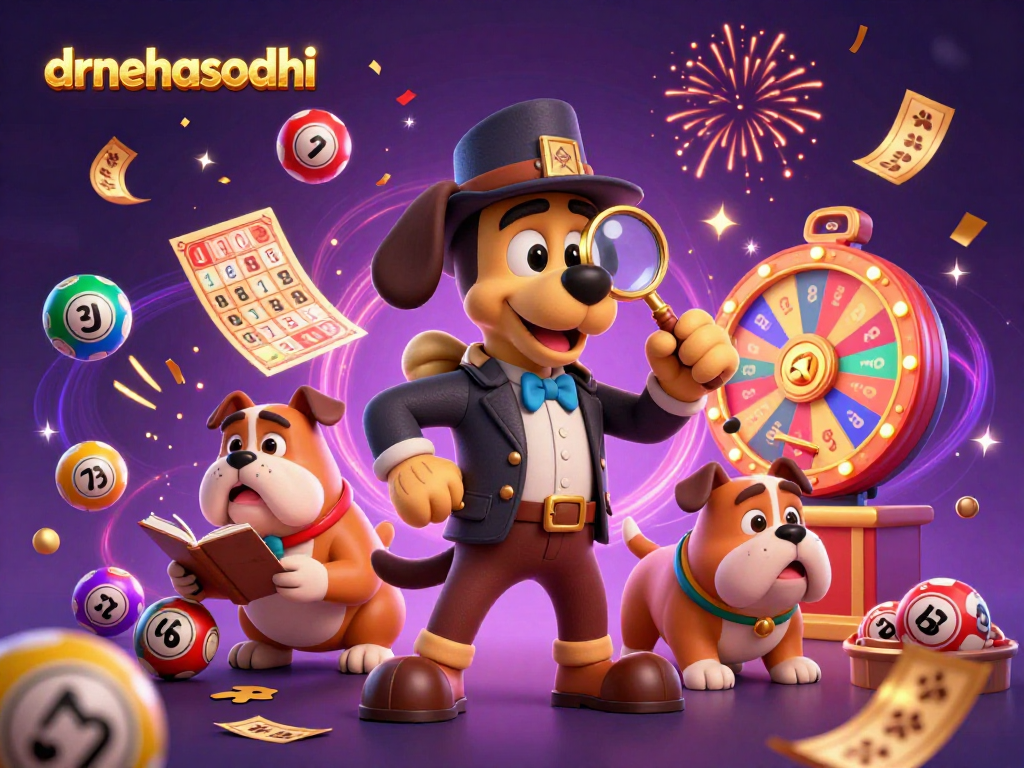 Experience exhilarating gameplay at drnehasodhi with vibrant lottery balls and exciting casino elements surrounding our detective characters.