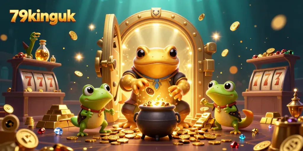 Experience the thrill of 79kinguk as characters transform metals into gold amid vibrant casino themes.