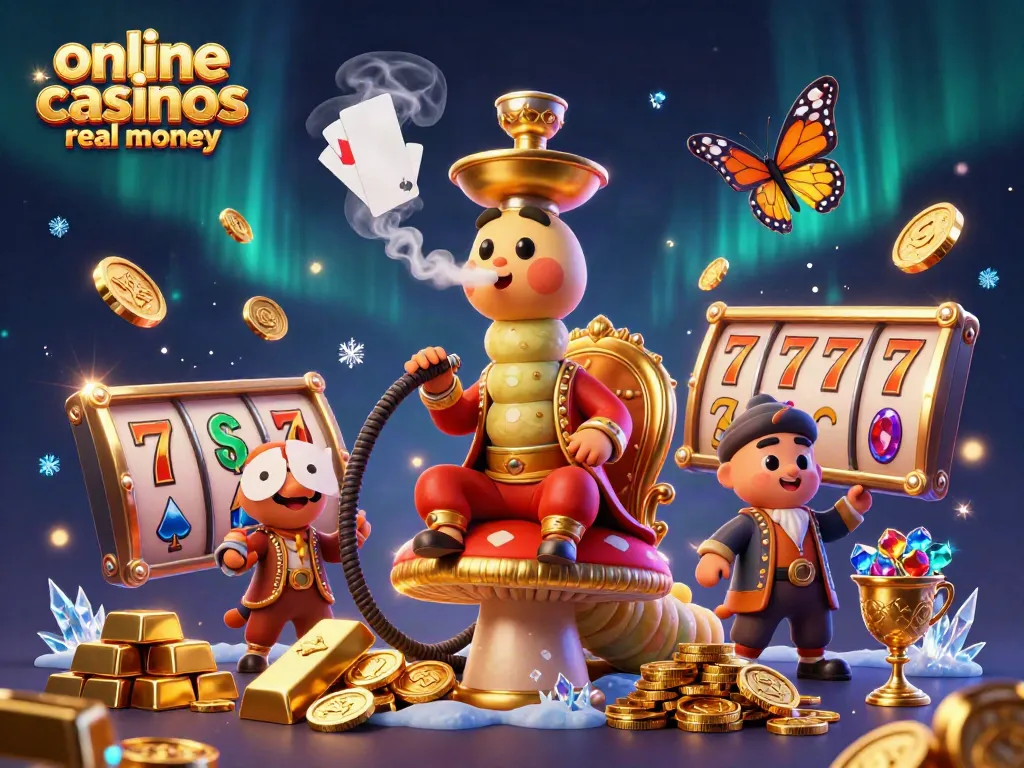 Experience thrills at online casinos real money with this vibrant 3D casino scene featuring unique characters and rich game elements.