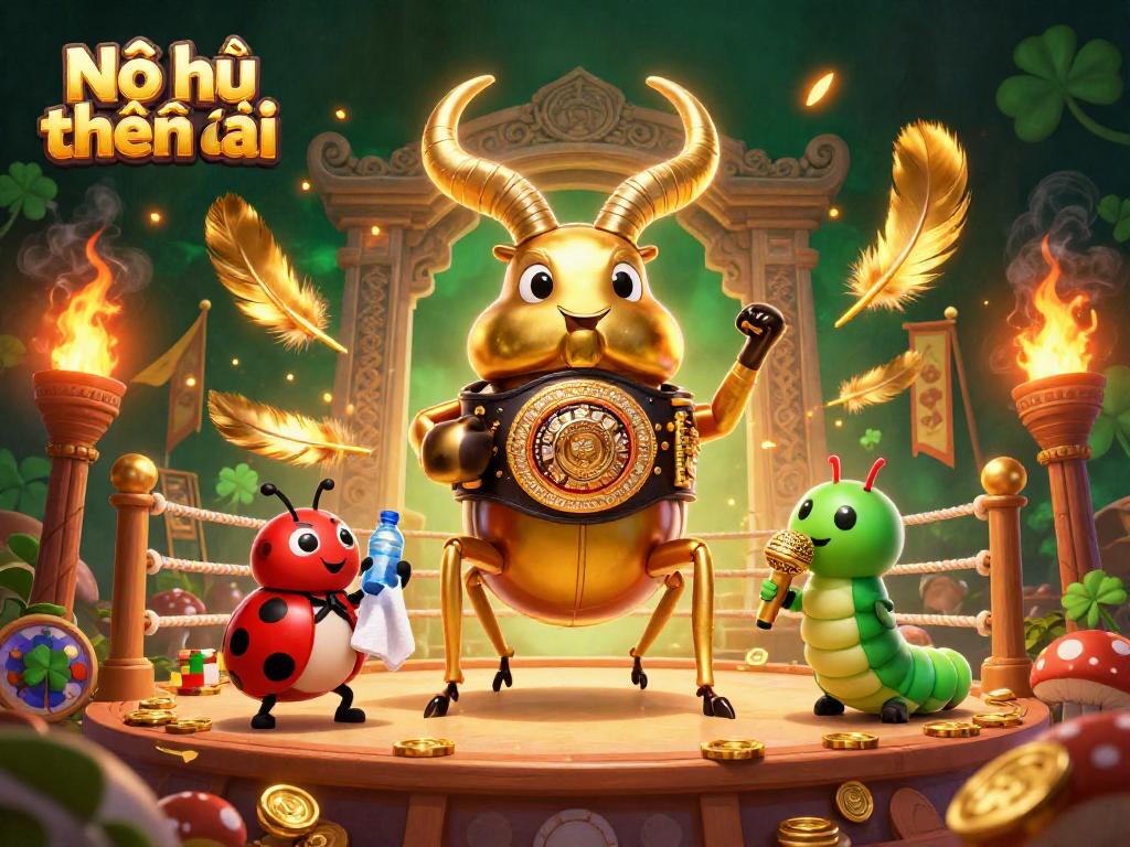 Nổ hũ khuyến mãi showcases an action-packed 3D illustration with dynamic casino elements.