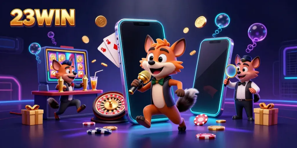 Enjoy thrilling casino fun at 23WIN with hyenas hosting entertainment and exciting games.