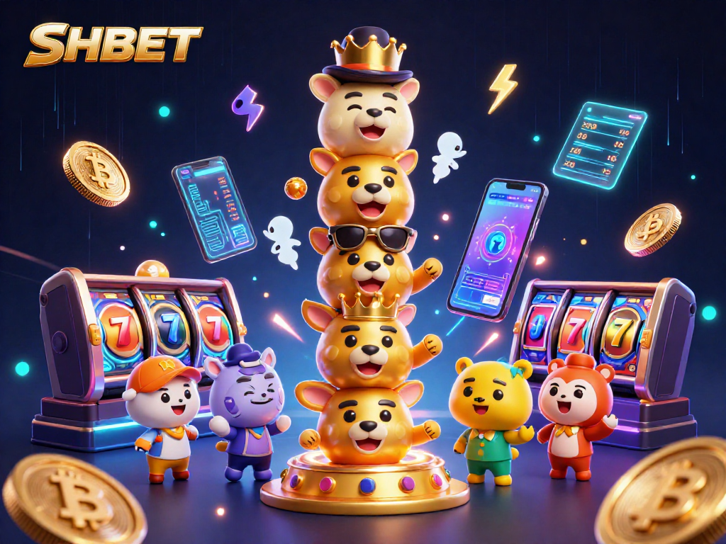 Experience excitement with SHBET's vibrant casino elements and sparkling digital treasures.