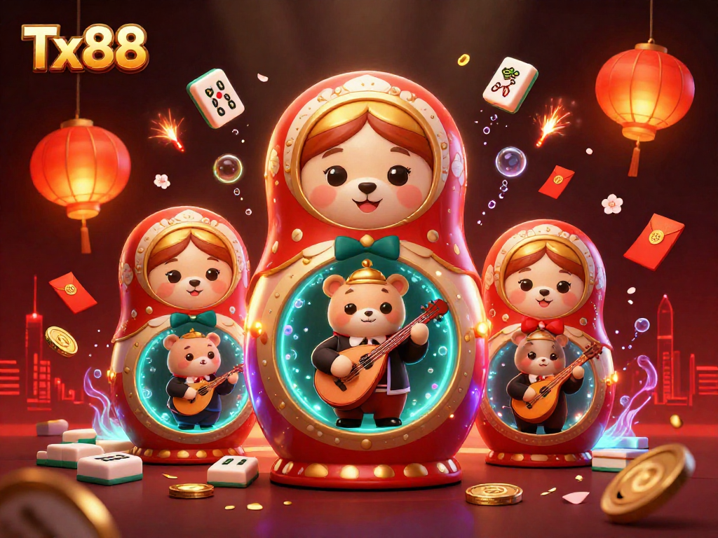 Experience Tx88's thrilling casino atmosphere with dynamic elements and 3D characters.